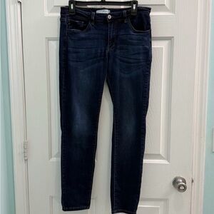 KanCan Junior's 11/29 Style KC11214GH Cut 32608 Distress Denim Blue Skinny Jeans